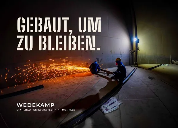 Beispiel-Postkarte Wedekamp Stahlbau: Gebaut, um zu bleiben.