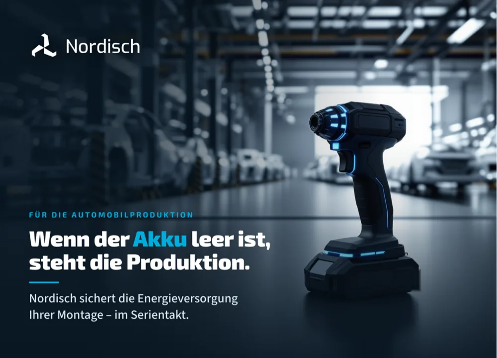 Entwurf 2: Wenn der Akku leer ist, steht die Produktion.